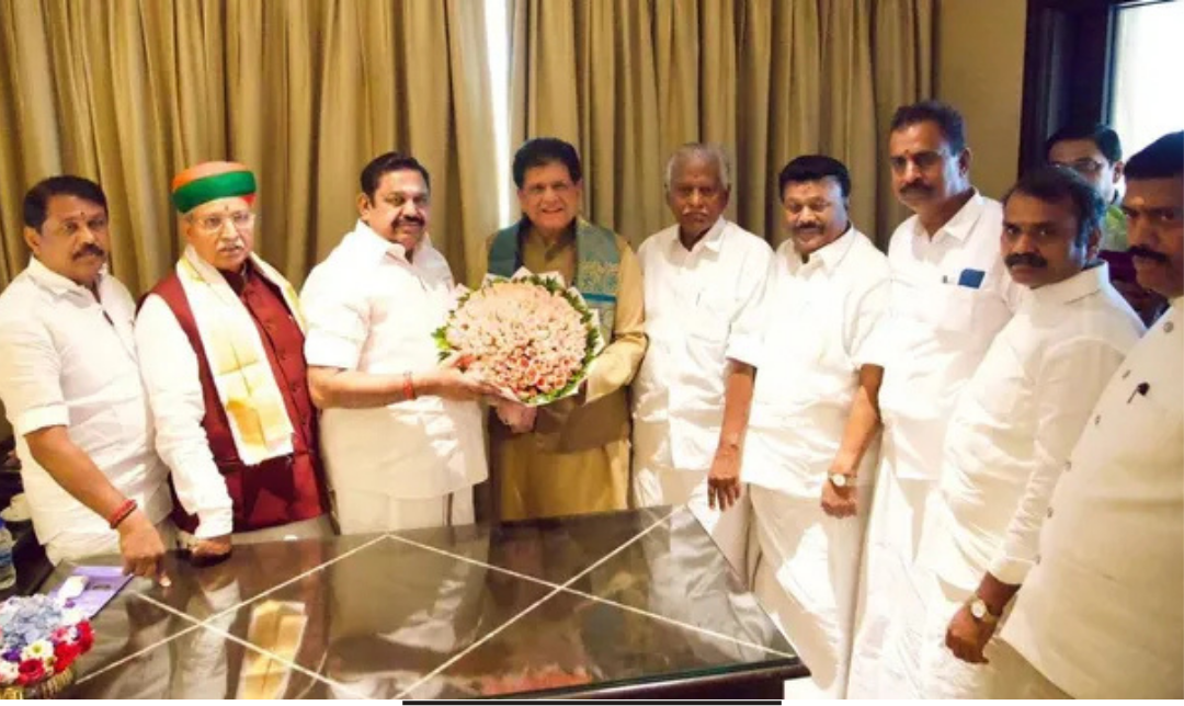 2026 சட்டசபை தேர்தல் தொகுதி பங்கீடு குறித்து சென்னையில் சந்தித்து பேசிய இபிஎஸ் மற்றும் மத்திய அமைச்சர் பியூஷ் கோயல்