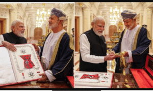 Prime Minister Narendra Modi receiving Order of Oman and Great Honor of Ethiopia awards during foreign visit