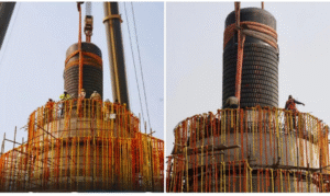 பீஹாரின் மோதிஹாரியில் ராமாயண கோவிலில் நிறுவப்பட்ட தமிழகத்தில் தயாரான 33 அடி உயர பிரமாண்ட சிவலிங்கம்.