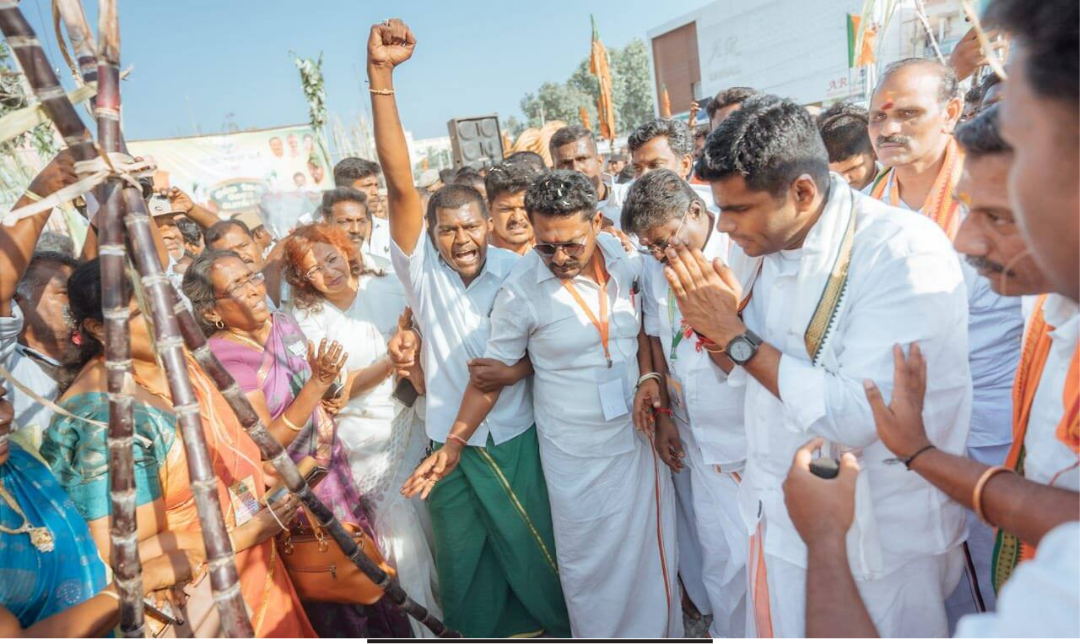 திருச்சியில் நடைபெற்ற மோடி பொங்கல் விழாவில் உரையாற்றிய தமிழக பாஜ முன்னாள் தலைவர் அண்ணாமலை