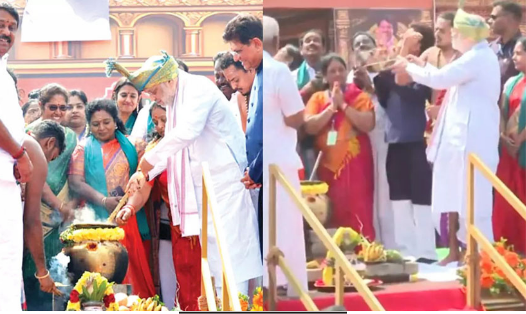 திருச்சியில் நடைபெற்ற மோடி பொங்கல் விழாவில் பங்கேற்ற மத்திய உள்துறை அமைச்சர் அமித்ஷா