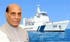 கோவா கப்பல் கட்டும் தளத்தில் சமுத்திர பிரதாப் கப்பலை நாட்டுக்கு அர்ப்பணித்த மத்திய பாதுகாப்பு அமைச்சர் ராஜ்நாத் சிங்