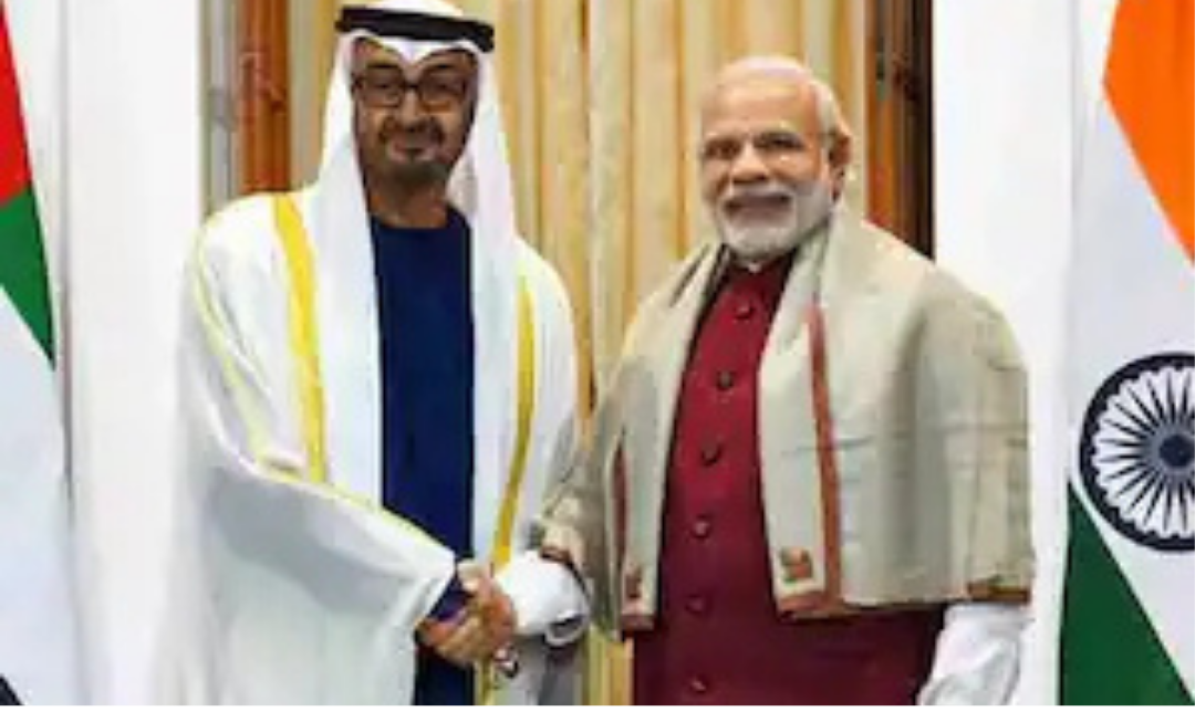 அபுதாபியில் நடைபெற்ற நிகழ்ச்சியில் யு.ஏ.இ. அதிபர் ஷேக் முகமது பின் சயீத் அல் நஹ்யான்