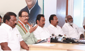 சென்னையில் செய்தியாளர்களிடம் பேசிய காங்கிரஸ் மேலிட பொறுப்பாளர் கிரிஷ் சோடங்கர்