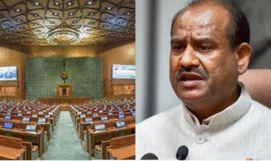 சபாநாயகர் ஓம்பிர்லா லோக்சபாவில் உரையாற்றும் போது — பிரதமர் மோடியின் வருகையை அறிவுறுத்துமாறு கூறுகிறார்