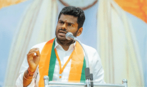 கேரளாவில் கொள்ளை வழக்கில் திமுக நிர்வாகி கைது செய்யப்பட்டதாக அண்ணாமலை தெரிவித்தது பற்றிய செய்தி.