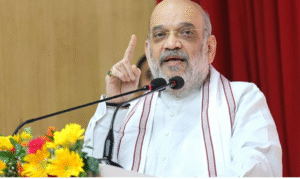 மேற்கு வங்க பாஜ கூட்டத்தில் உரையாற்றும் அமித்ஷா