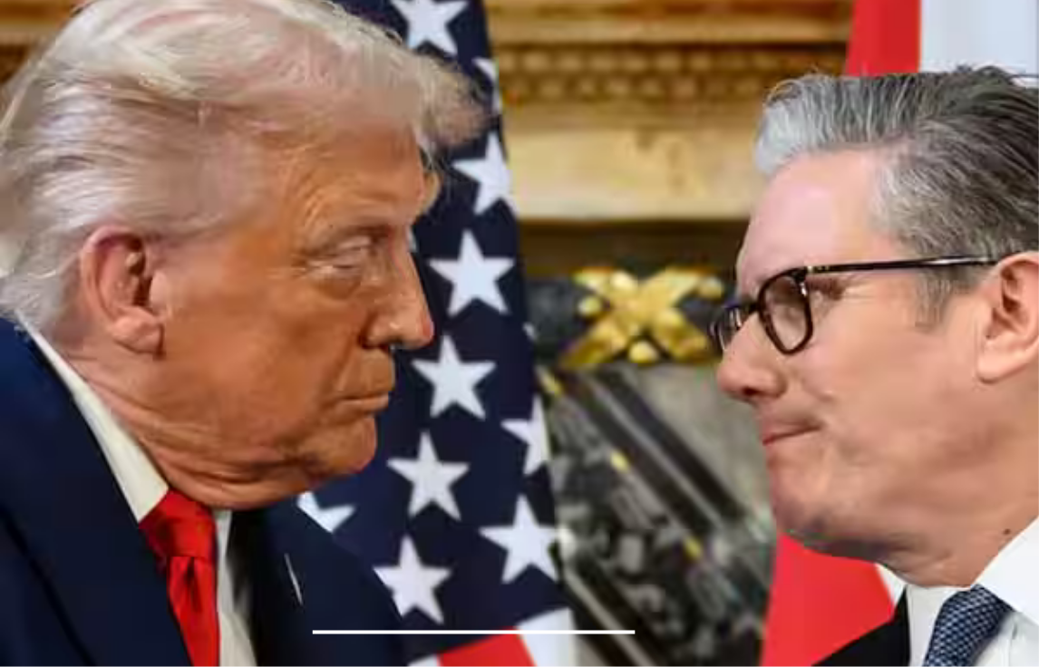 ஈரான் தாக்குதல் விவகாரம் தொடர்பாக அமெரிக்கா – பிரிட்டன் இடையிலான ராணுவ தள பயன்பாடு சர்ச்சை குறித்து செய்தி காட்சி.