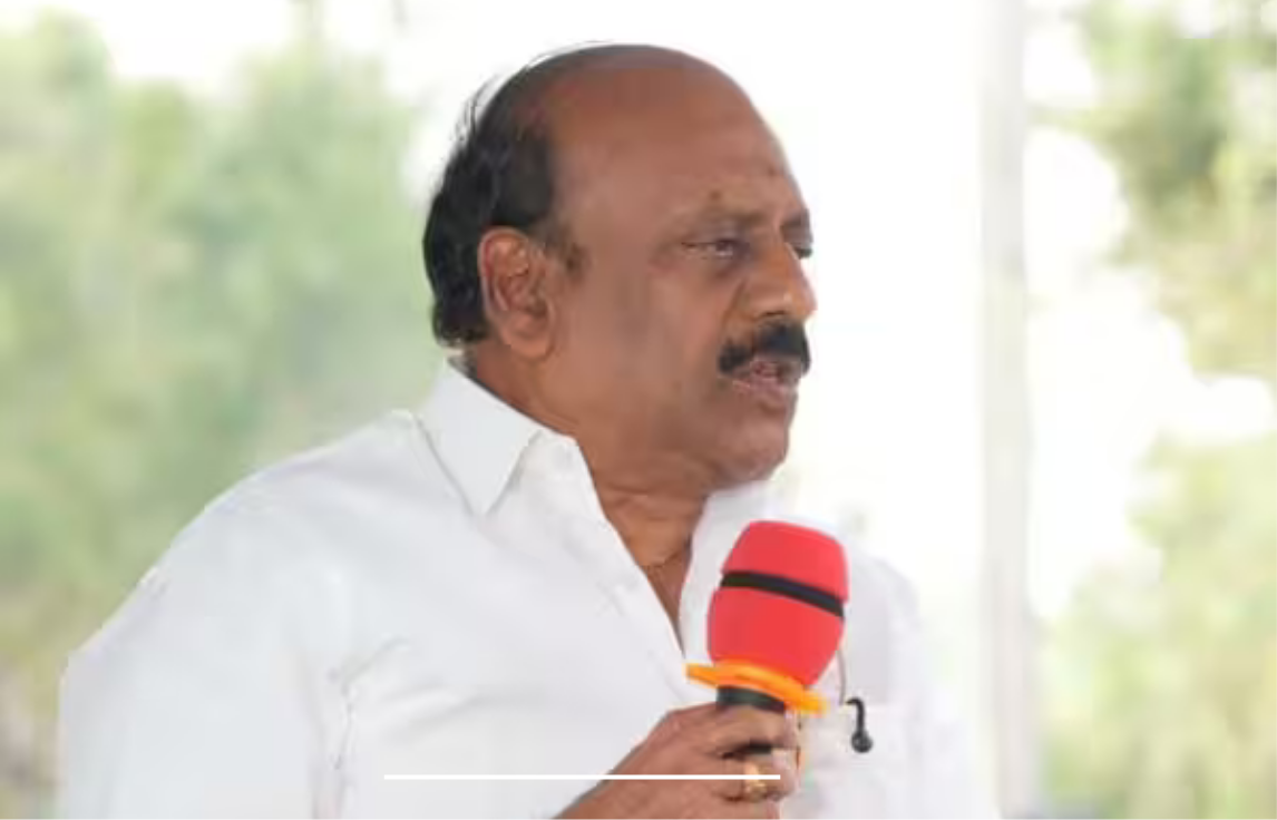 சென்னை நங்கநல்லூரில் நடைபெற்ற திமுக பொதுக்கூட்டத்தில் உரையாற்றும் அமைச்சர் அன்பரசன்.