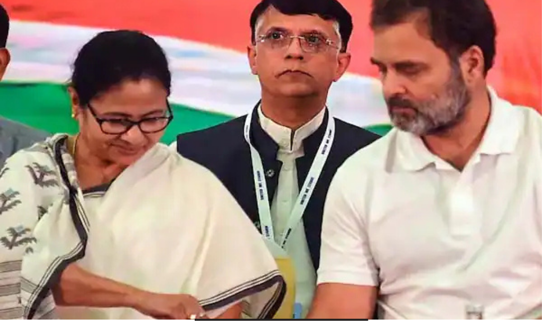 இண்டி கூட்டணி தலைமை குறித்து மணிசங்கர் அய்யர் வெளியிட்ட கருத்து தொடர்பான செய்தி காட்சி.