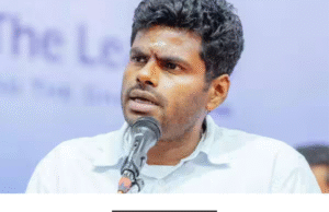 சென்னை சேப்பாக்கம் – திருவல்லிக்கேணி தொகுதியில் நடந்த தெருமுனை பிரசார கூட்டத்தில் அண்ணாமலை, தி.மு.க. அரசு மற்றும் மாநில கடன் குறித்து கருத்து தெரிவித்தார்.