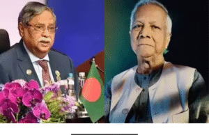 முகமது யூனுஸ் அரசியலமைப்பு விதிகளை பின்பற்றவில்லை என வங்கதேச அதிபர் முகமது ஷகாபுதீன் குற்றம்சாட்டினார்.