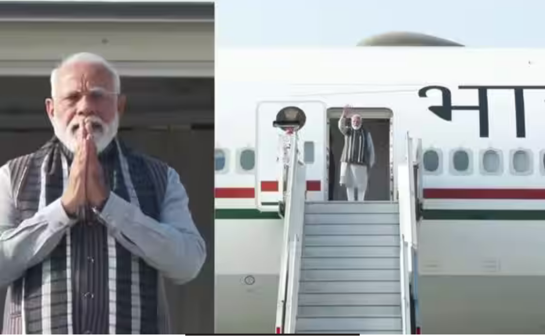 இந்தியா–இஸ்ரேல் உறவு குறித்து பிரதமர் மோடி இஸ்ரேல் பயணம் மேற்கொள்ளும் காட்சி