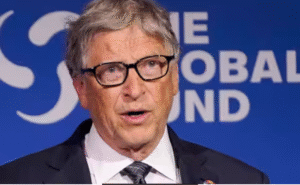 எப்ஸ்டீன் சர்ச்சை குறித்து உரையாற்றும் பில் கேட்ஸ் காட்சி