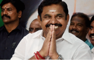 சென்னையில் தேர்தல் பிரசார கூட்டத்தில் உரையாற்றும் அதிமுக பொதுச்செயலாளர் இபிஎஸ்.