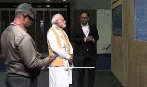 டில்லி பாரத் மண்டபத்தில் ஏஐ மாநாட்டை துவக்கி வைக்கும் பிரதமர் மோடி.