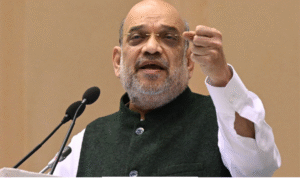 மத்திய அமைச்சர் அமித் ஷா மாதிரி நிகழ்ச்சியில் “கம்யூனிஸ்ட் சித்தாந்தம் அழிக்கப்பட வேண்டும்” என்று பேசுகிறார்.