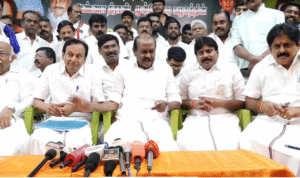 சென்னையில் நடைபெற்ற அ.தி.மு.க. மாவட்டச் செயலர்கள் கூட்டத்தில் பேசிய எடப்பாடி பழனிசாமி