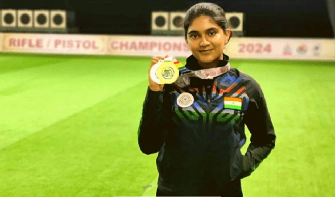 ஆசிய துப்பாக்கி சுடுதல் சாம்பியன்ஷிப்பில் தங்கப்பதக்கம் வென்ற இந்திய வீராங்கனை இஷா சிங்