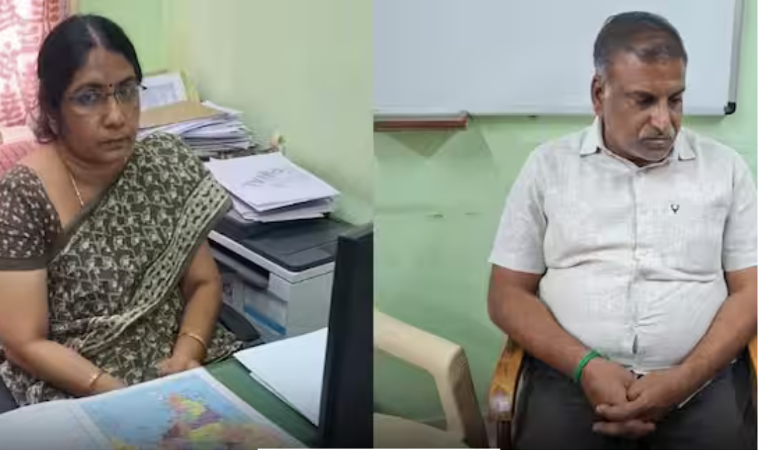 “கோவை வணிகவரித்துறை உதவி கமிஷனர் மகேஸ்வரி மற்றும் அவரது கணவரை லஞ்சம் வாங்கியதாக DVAC அதிகாரிகள் கைது செய்தது.”