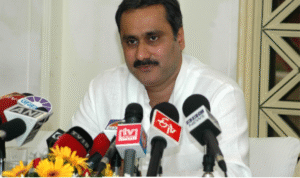 சென்னையில் ஏஎன்ஐக்கு பேட்டி அளிக்கும் பாமக தலைவர் அன்புமணி