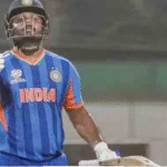 வெஸ்ட் இண்டீஸுக்கு எதிராக அதிரடி ஆட்டம் ஆடிய இந்திய வீரர் சஞ்சு சாம்சன்.