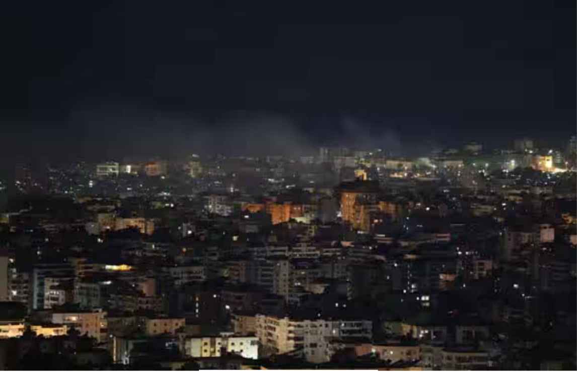 லெபனானில் இஸ்ரேல் தாக்குதலால் சேதமடைந்த பகுதிகள்.