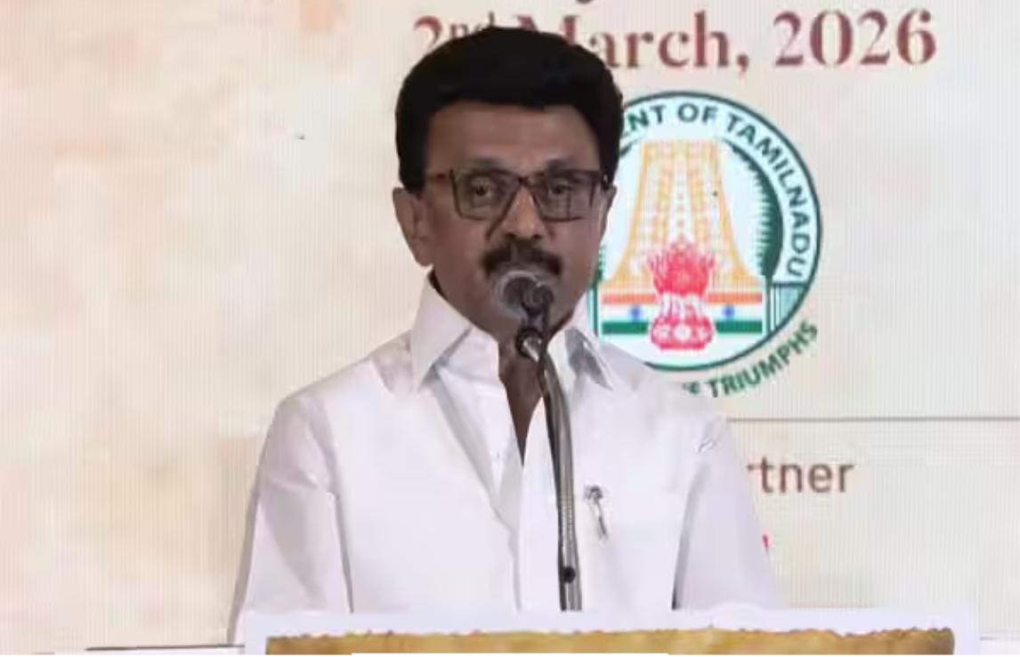 சென்னையில் நடைபெற்ற கருத்தரங்கில் உரையாற்றும் முதல்வர் மு.க.ஸ்டாலின்.