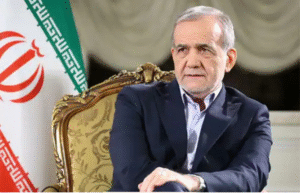 அமெரிக்கா மற்றும் இஸ்ரேலை குறித்த மத்தியஸ்த முயற்சிகள் குறித்து கருத்து தெரிவித்த ஈரான் அதிபர் மசூத் பெஷேஷ்கியன்.