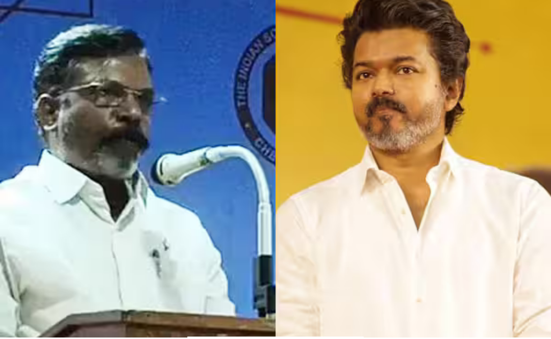 விஜய் அறிவிப்புகளை விமர்சித்து கருத்து தெரிவித்த விசிக தலைவர் திருமாவளவன்.