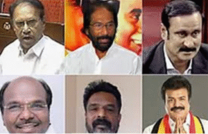 தமிழகத்தில் இருந்து போட்டியின்றி ராஜ்யசபாவுக்கு தேர்வு செய்யப்பட்ட திருச்சி சிவா உள்ளிட்ட ஆறு பேர்.