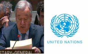 மத்திய கிழக்கு பதற்றம் குறித்து சர்வதேச அமைதி மற்றும் பாதுகாப்பு குறித்து எச்சரித்த ஐநா பொதுச்செயலாளர் அன்டோனியோ குட்டெரெஸ்.