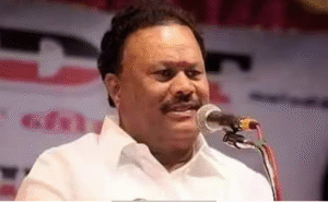 திண்டுக்கல் ஆர்ப்பாட்டத்தில் சர்ச்சைக்குரிய பேச்சு பேசும் அ.தி.மு.க. தலைவர் சீனிவாசன்