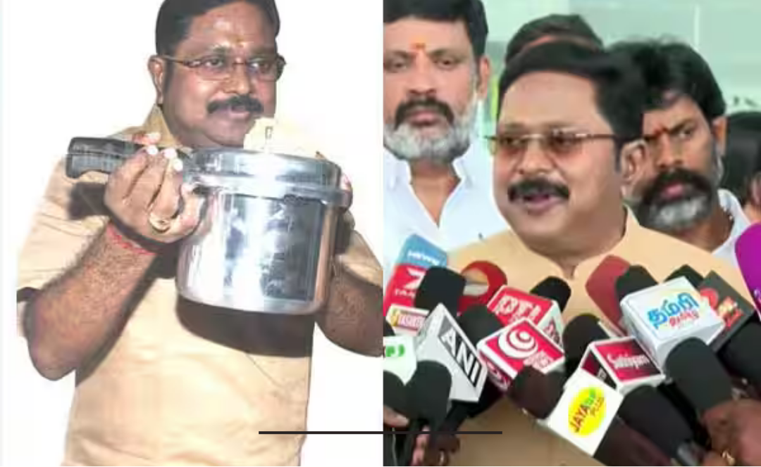 சென்னையில் செய்தியாளர்களிடம் பேசும் அமமுக தலைவர் தினகரன் காட்சி