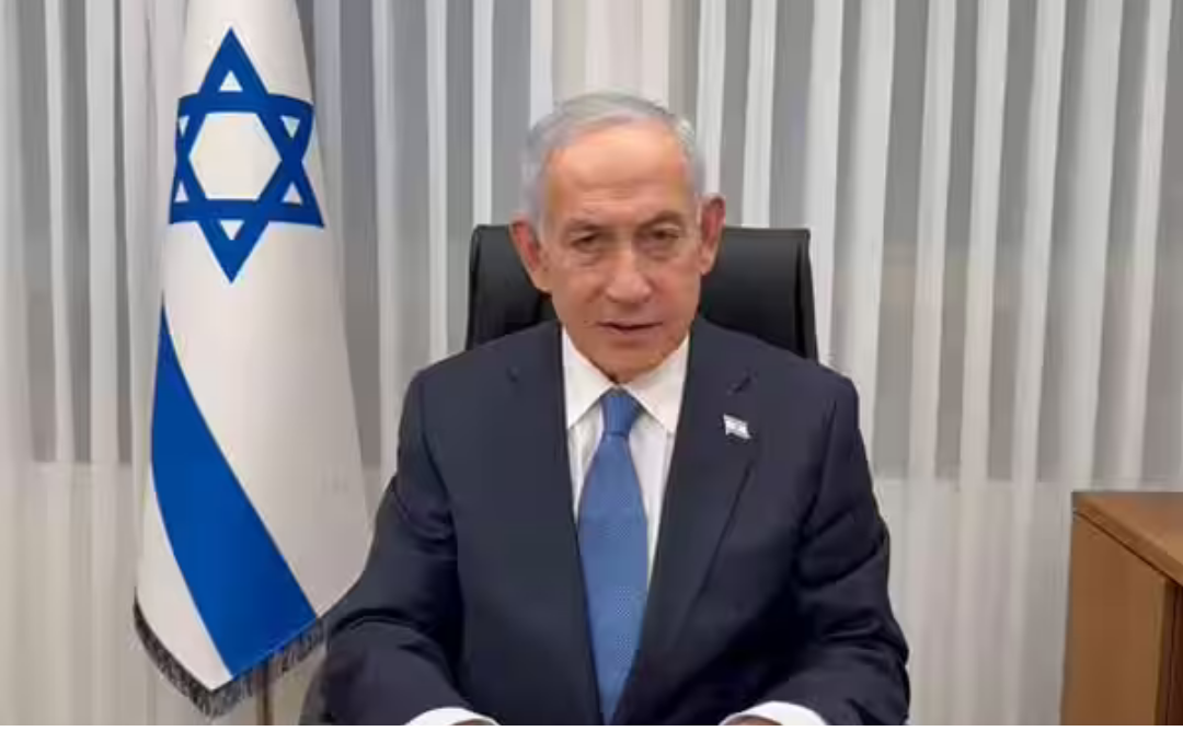 ஈரான் தொடர்பான ஒப்பந்தம் குறித்து கருத்து தெரிவிக்கும் இஸ்ரேல் பிரதமர் பெஞ்சமின் நெதன்யாகு