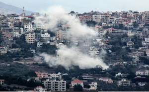 லெபனானில் குடியிருப்புகள் மீது வான்வழி தாக்குதல் நடத்திய இஸ்ரேல் ராணுவம்.