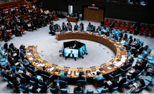 ஐ.நா. பாதுகாப்பு கவுன்சிலில் அமெரிக்கா முன்மொழிந்த செயல்திட்டத்திற்கு எதிர்ப்பு தெரிவித்த ரஷ்யா மற்றும் சீனா.