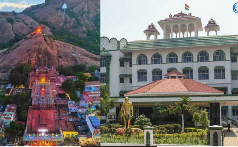 திருப்பரங்குன்றம் தீபத்தூண் வழிபாடு தொடர்பான வழக்கை விசாரித்த உயர் நீதிமன்ற மதுரை கிளை.