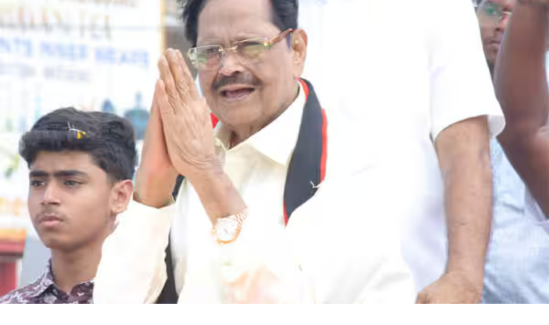 காட்பாடி பிரசார பேரணி – துரைமுருகன் மீது வழக்குப்பதிவு செய்யப்பட்ட சம்பவ காட்சி