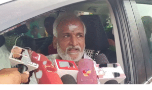 வில்லிவாக்கம் தேர்தல் பிரசார கூட்டத்தில் பேசும் சேகர் பாபு மற்றும் திமுக ஆதரவாளர்கள்