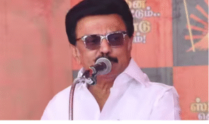 விருதுநகரில் தேர்தல் பிரச்சார கூட்டத்தில் பேசும் முதல்வர் ஸ்டாலின்