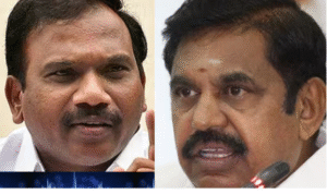 பெரம்பலூரில் பிரசார கூட்டத்தில் பேசும் பழனிசாமி