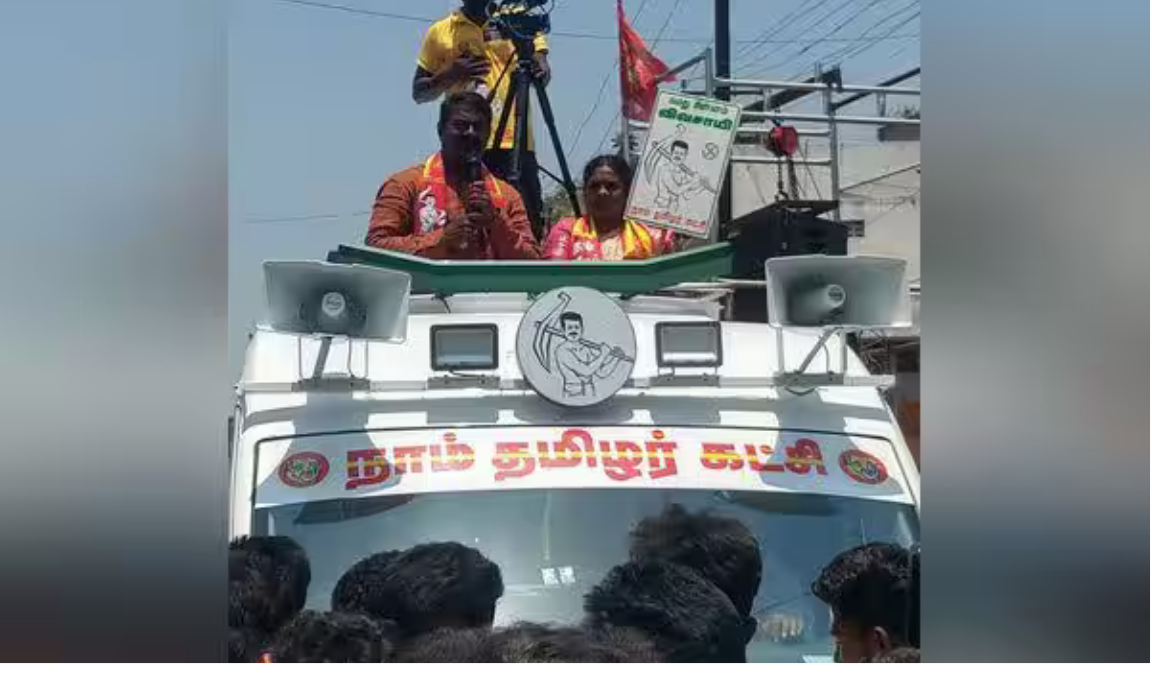 ஆண்டிபட்டியில் தேர்தல் பிரசாரத்தில் பேசும் சீமான்