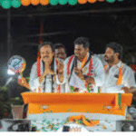 திருச்சியில் பிரசாரம் செய்யும் அண்ணாமலை மற்றும் அவரது அரசியல் பேச்சு காட்சி