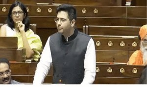 Z பிரிவு பாதுகாப்புடன் மாநிலங்களவை எம்.பி ராகவ் சதா மற்றும் பாதுகாப்பு படையினர்