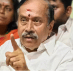 காரைக்குடியில் செய்தியாளர்களிடம் பேசும் எச். ராஜா மற்றும் அரசியல் கூட்டம் காட்சி