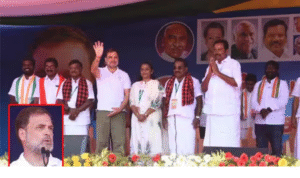 நாகர்கோவில் தேர்தல் பிரசாரத்தில் உரையாற்றும் ராகுல் காந்தி