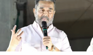 கோவையில் தேர்தல் பிரசாரத்தில் உரையாற்றும் கமல் ஹாசன்