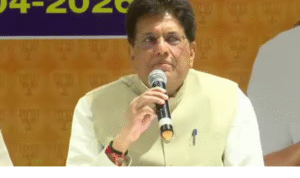 சென்னையில் நிருபர்கள் சந்திப்பில் பேசும் மத்திய அமைச்சர் பீயூஷ் கோயல்