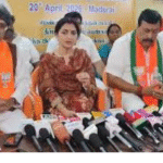 மதுரையில் செய்தியாளர் சந்திப்பில் பேசும் குஷ்பு சுந்தர்